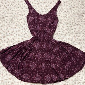 American Eagle Outfitters Purple Pleated Sundress